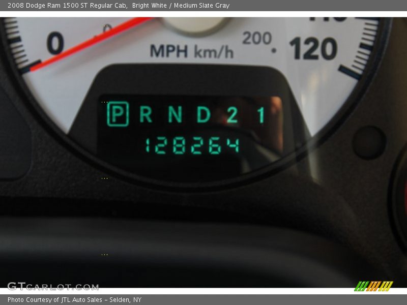 Bright White / Medium Slate Gray 2008 Dodge Ram 1500 ST Regular Cab