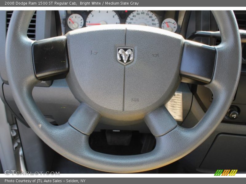 Bright White / Medium Slate Gray 2008 Dodge Ram 1500 ST Regular Cab