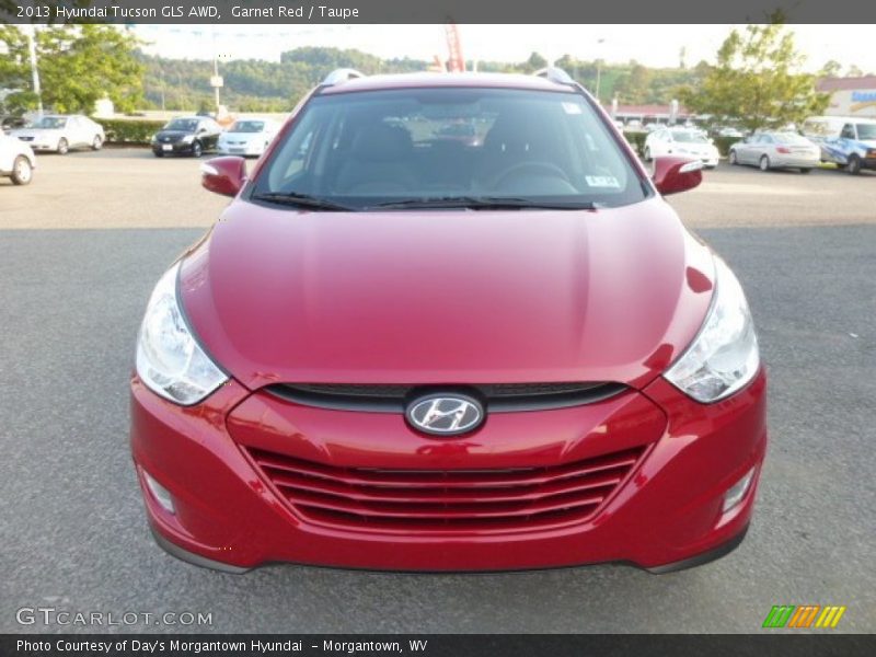 Garnet Red / Taupe 2013 Hyundai Tucson GLS AWD