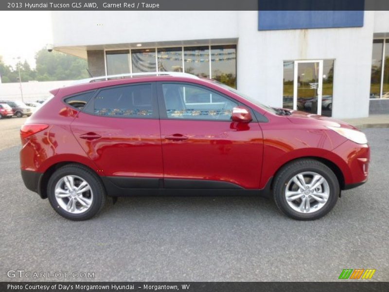 Garnet Red / Taupe 2013 Hyundai Tucson GLS AWD