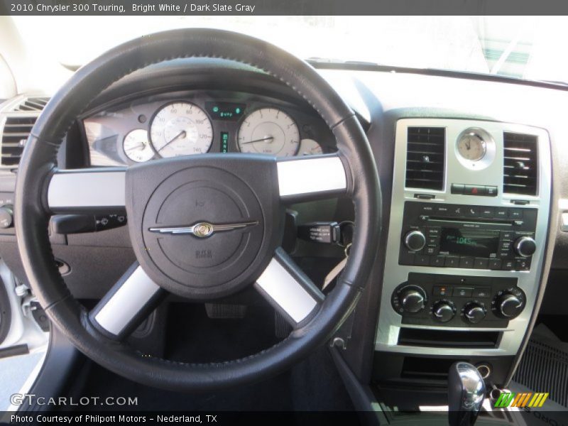 Bright White / Dark Slate Gray 2010 Chrysler 300 Touring