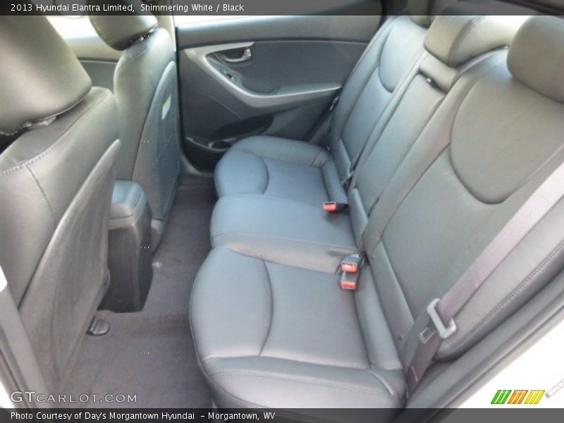 Shimmering White / Black 2013 Hyundai Elantra Limited