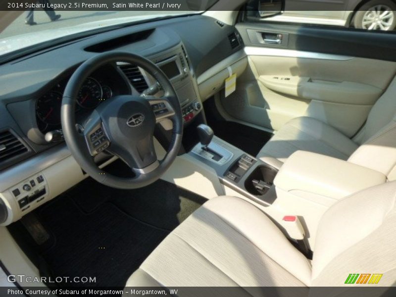 Satin White Pearl / Ivory 2014 Subaru Legacy 2.5i Premium