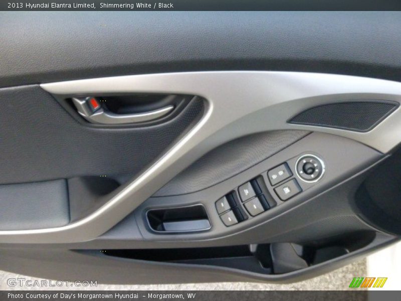 Shimmering White / Black 2013 Hyundai Elantra Limited