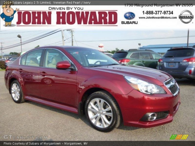 Venetian Red Pearl / Ivory 2014 Subaru Legacy 2.5i Limited