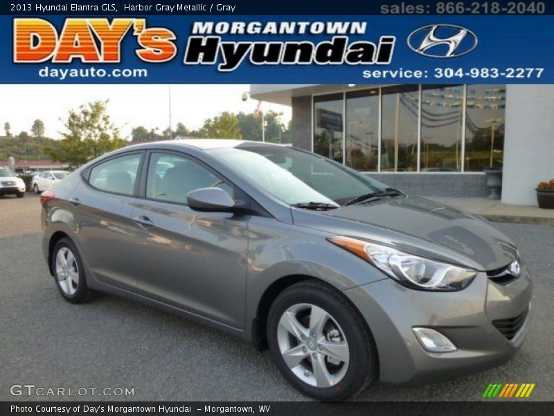 Harbor Gray Metallic / Gray 2013 Hyundai Elantra GLS