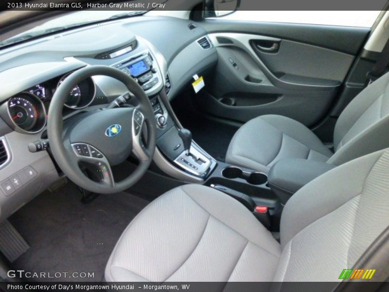Harbor Gray Metallic / Gray 2013 Hyundai Elantra GLS