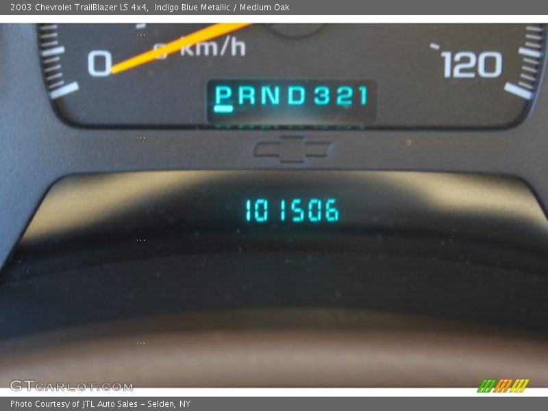 Indigo Blue Metallic / Medium Oak 2003 Chevrolet TrailBlazer LS 4x4