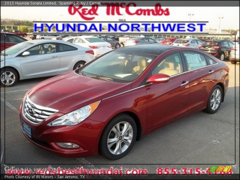 Sparkling Ruby / Camel 2013 Hyundai Sonata Limited