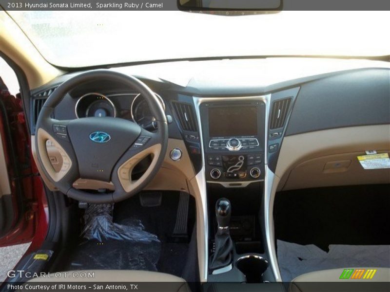 Sparkling Ruby / Camel 2013 Hyundai Sonata Limited