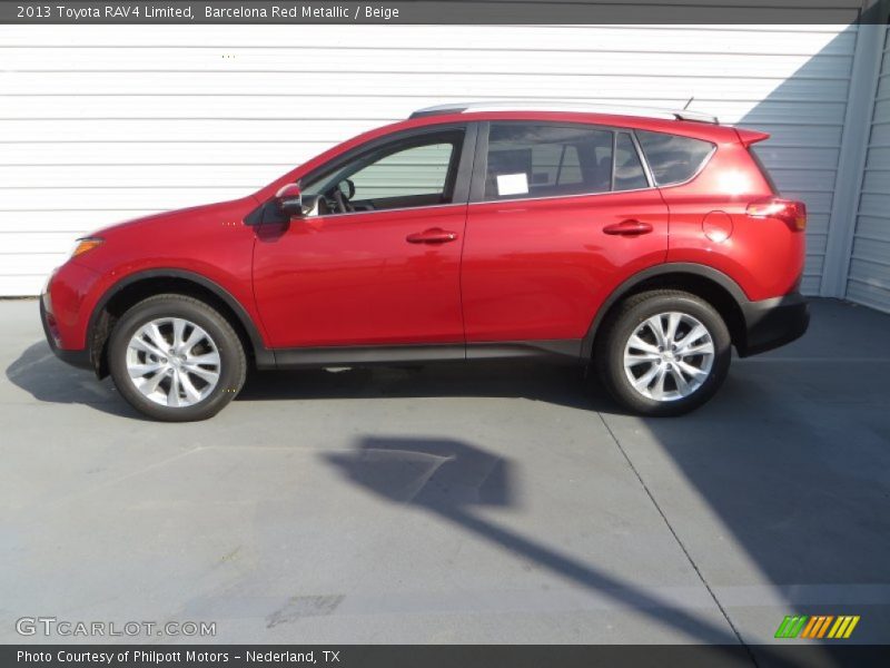 Barcelona Red Metallic / Beige 2013 Toyota RAV4 Limited