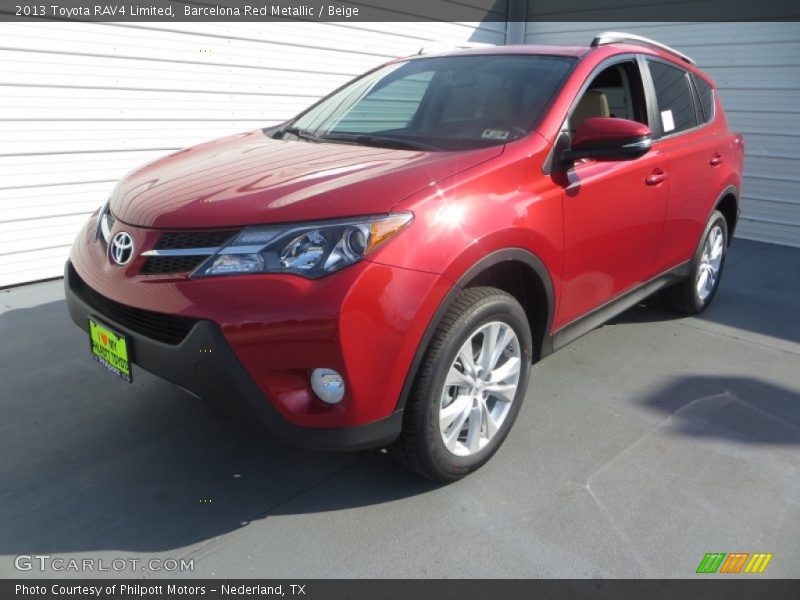 Barcelona Red Metallic / Beige 2013 Toyota RAV4 Limited