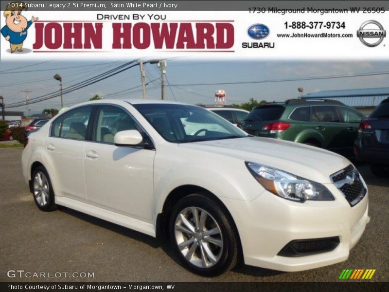 Satin White Pearl / Ivory 2014 Subaru Legacy 2.5i Premium