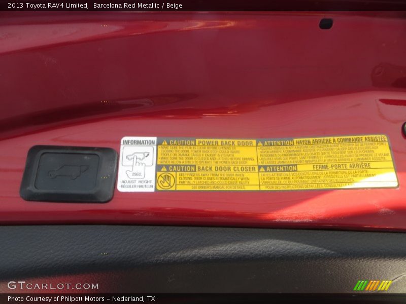 Barcelona Red Metallic / Beige 2013 Toyota RAV4 Limited