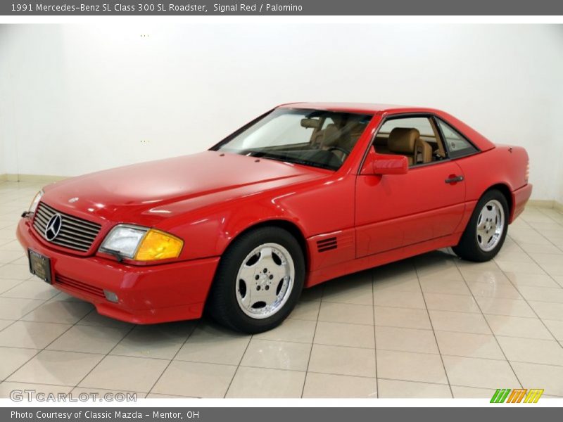 Signal Red / Palomino 1991 Mercedes-Benz SL Class 300 SL Roadster
