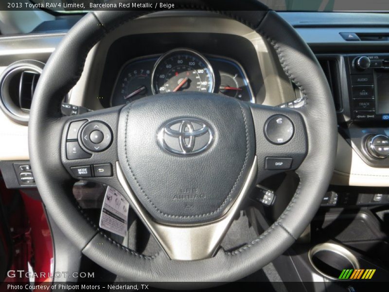 Barcelona Red Metallic / Beige 2013 Toyota RAV4 Limited