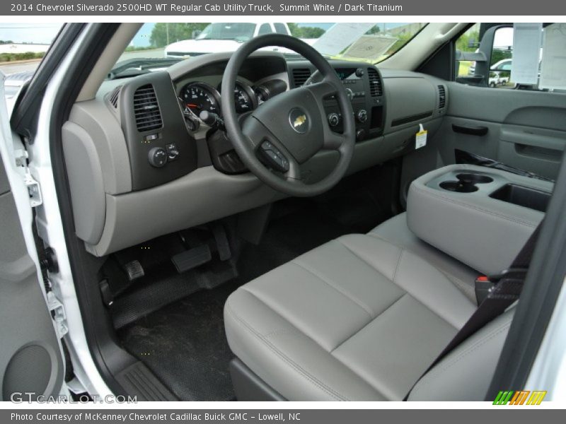 Dark Titanium Interior - 2014 Silverado 2500HD WT Regular Cab Utility Truck 