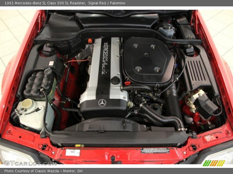 Signal Red / Palomino 1991 Mercedes-Benz SL Class 300 SL Roadster
