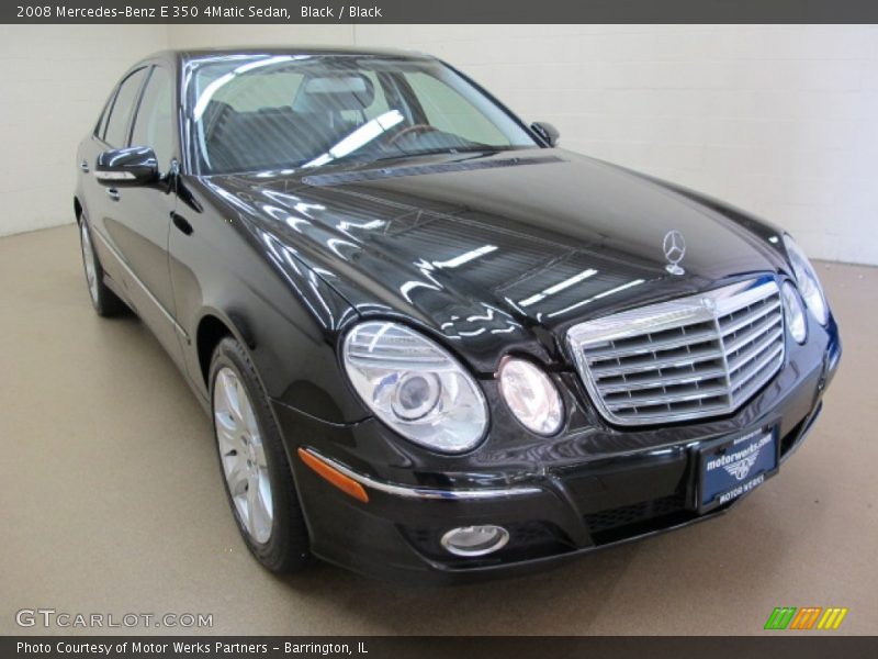 Black / Black 2008 Mercedes-Benz E 350 4Matic Sedan