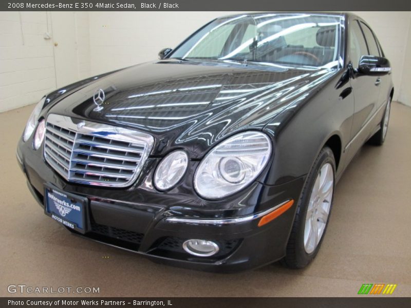 Black / Black 2008 Mercedes-Benz E 350 4Matic Sedan
