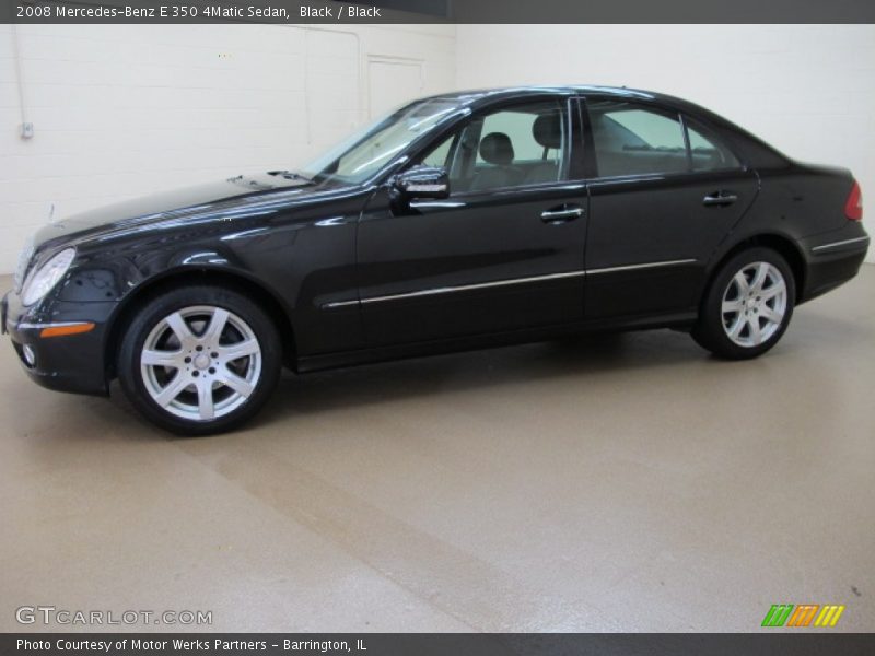 Black / Black 2008 Mercedes-Benz E 350 4Matic Sedan