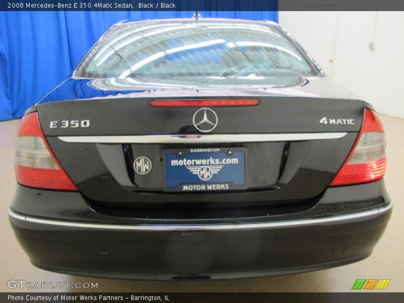 Black / Black 2008 Mercedes-Benz E 350 4Matic Sedan