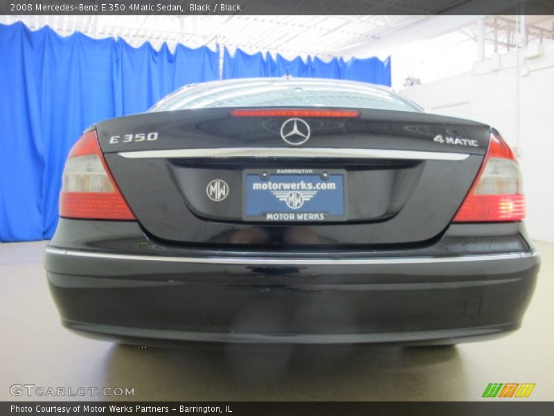 Black / Black 2008 Mercedes-Benz E 350 4Matic Sedan