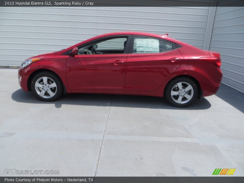 Sparkling Ruby / Gray 2013 Hyundai Elantra GLS