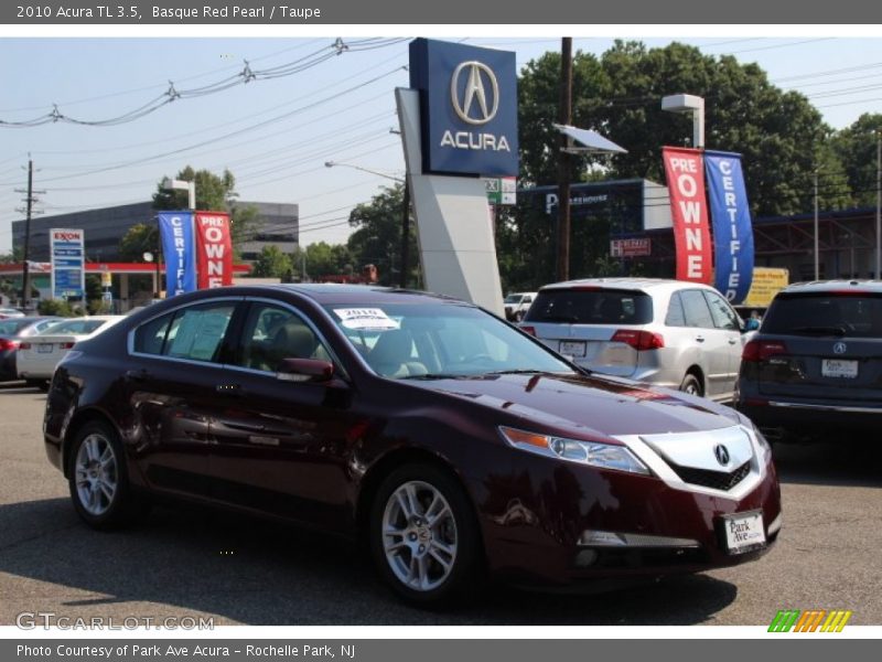 Basque Red Pearl / Taupe 2010 Acura TL 3.5