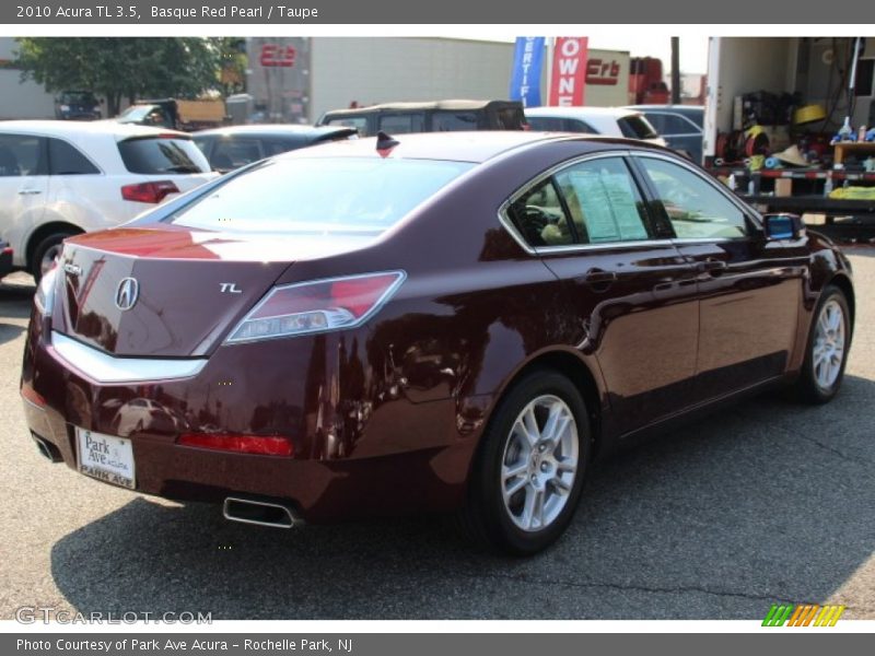 Basque Red Pearl / Taupe 2010 Acura TL 3.5