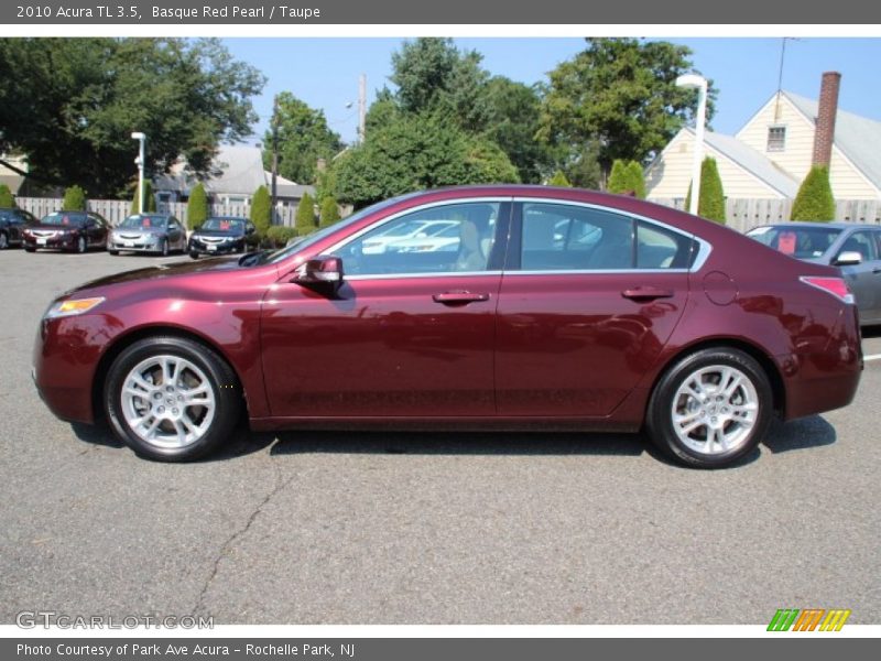 Basque Red Pearl / Taupe 2010 Acura TL 3.5