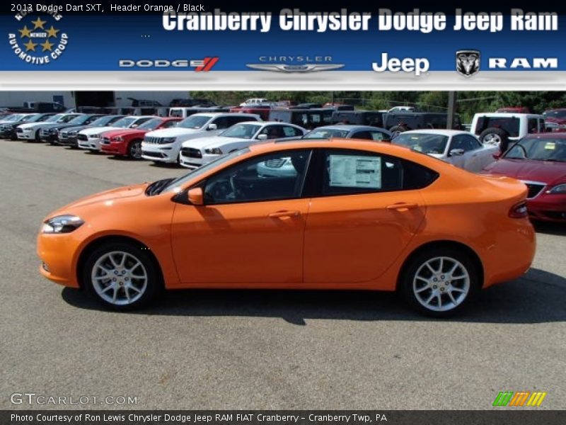 Header Orange / Black 2013 Dodge Dart SXT