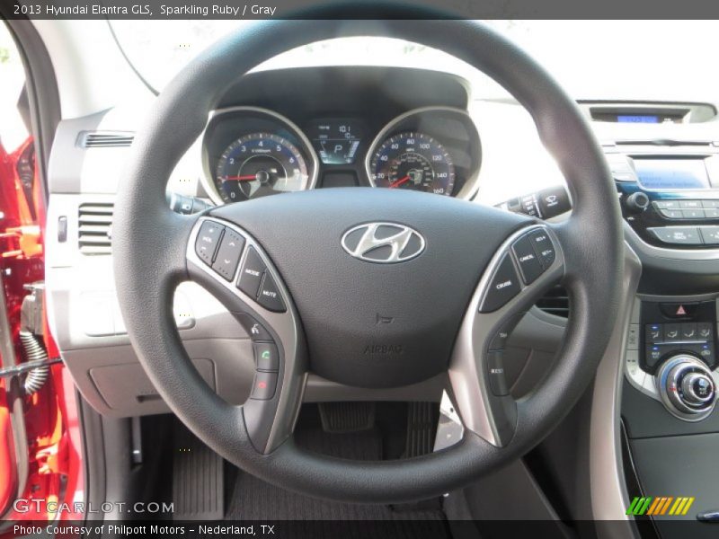 Sparkling Ruby / Gray 2013 Hyundai Elantra GLS