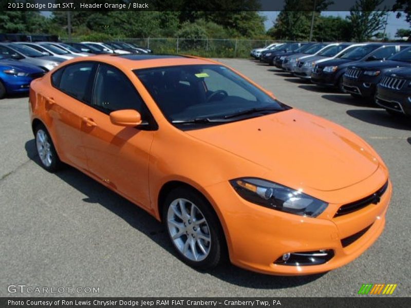 Header Orange / Black 2013 Dodge Dart SXT