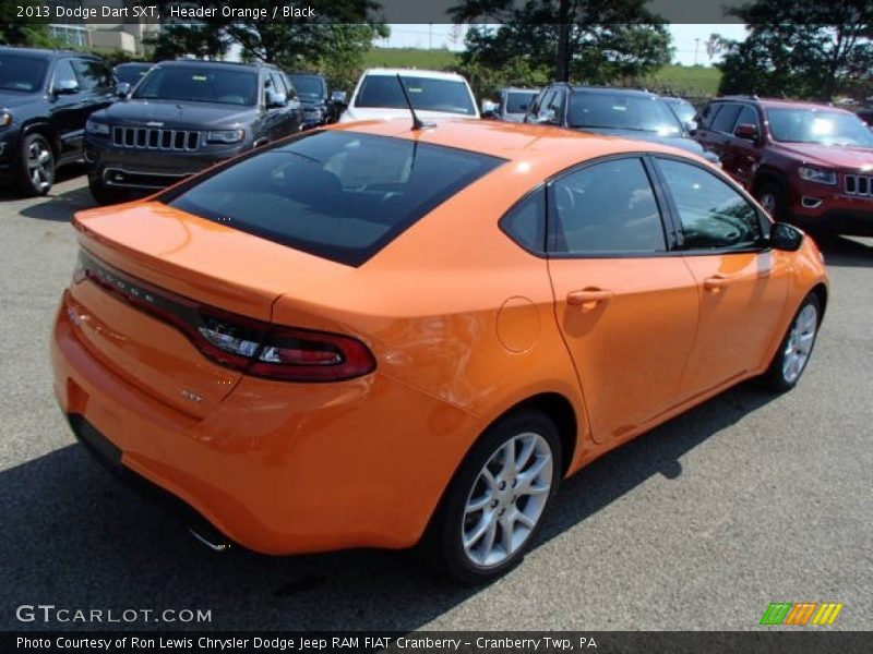 Header Orange / Black 2013 Dodge Dart SXT