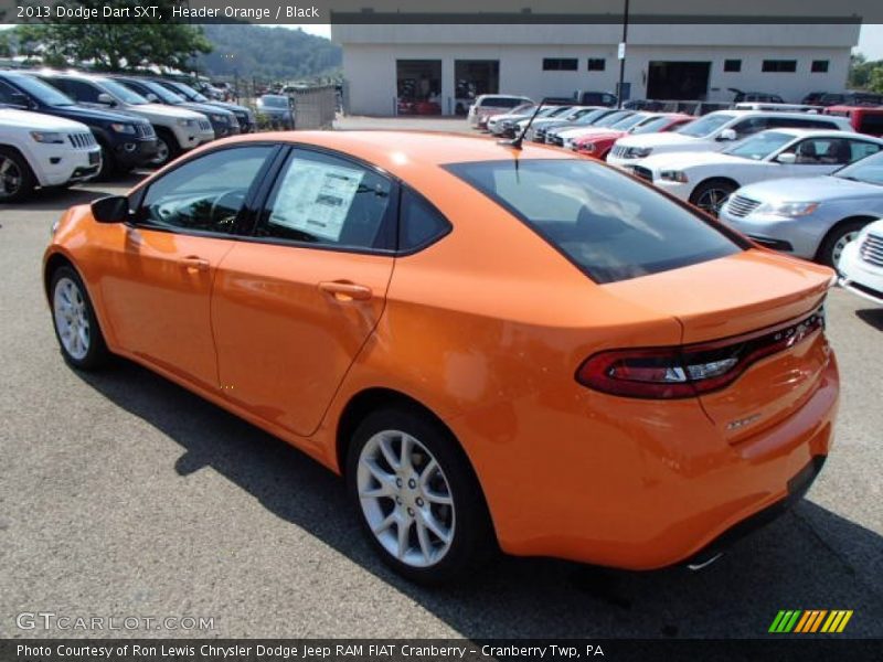 Header Orange / Black 2013 Dodge Dart SXT