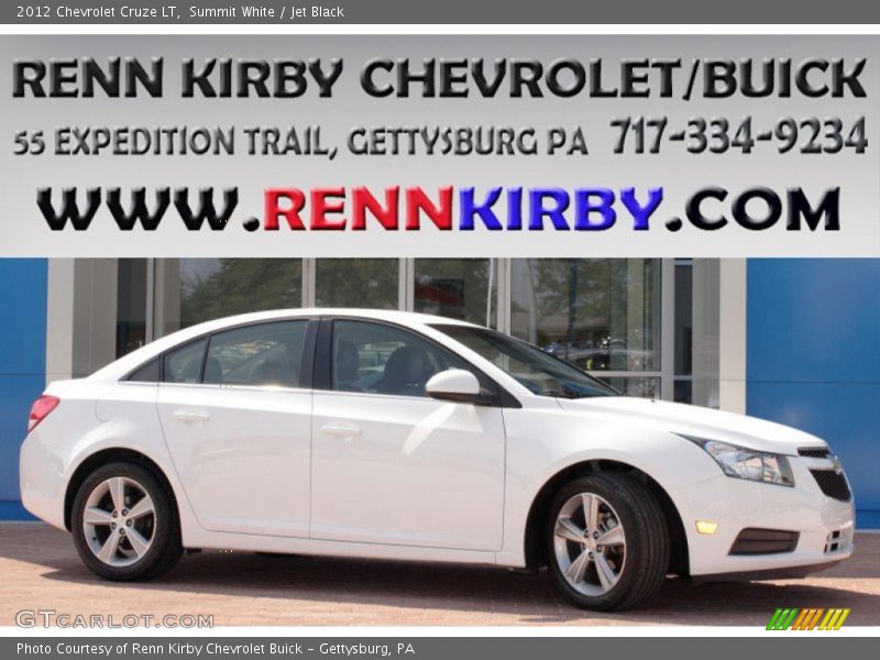 Summit White / Jet Black 2012 Chevrolet Cruze LT