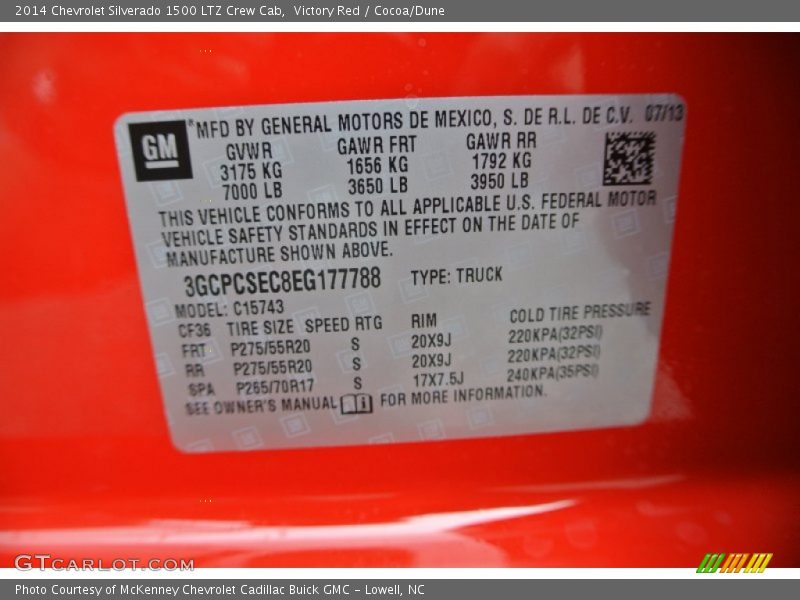 Victory Red / Cocoa/Dune 2014 Chevrolet Silverado 1500 LTZ Crew Cab