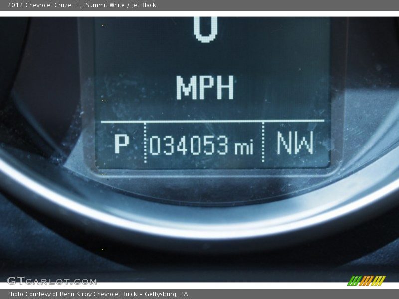 Summit White / Jet Black 2012 Chevrolet Cruze LT