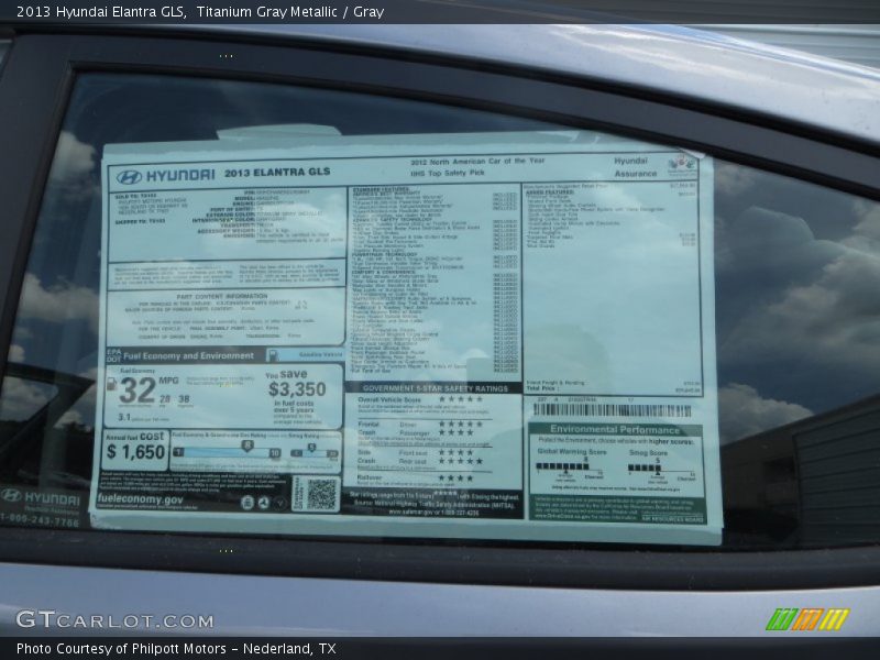 Titanium Gray Metallic / Gray 2013 Hyundai Elantra GLS