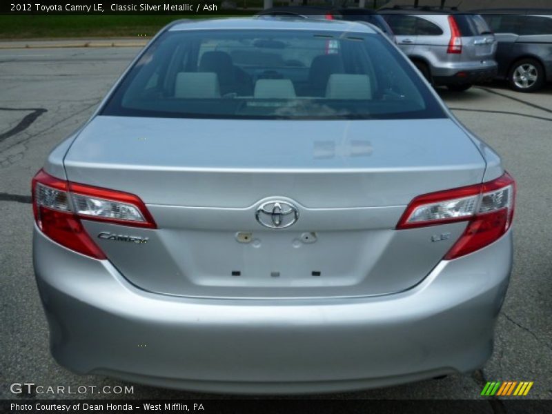 Classic Silver Metallic / Ash 2012 Toyota Camry LE