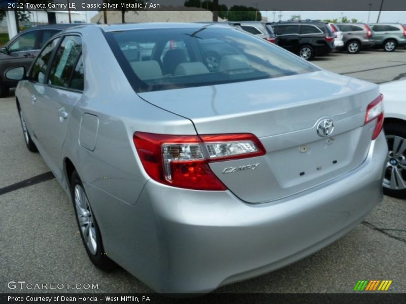 Classic Silver Metallic / Ash 2012 Toyota Camry LE