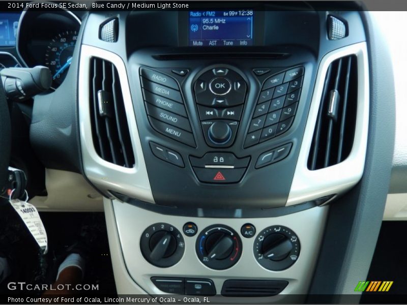 Blue Candy / Medium Light Stone 2014 Ford Focus SE Sedan