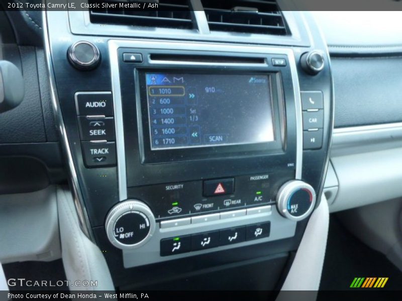 Classic Silver Metallic / Ash 2012 Toyota Camry LE