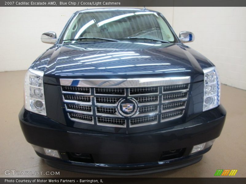 Blue Chip / Cocoa/Light Cashmere 2007 Cadillac Escalade AWD
