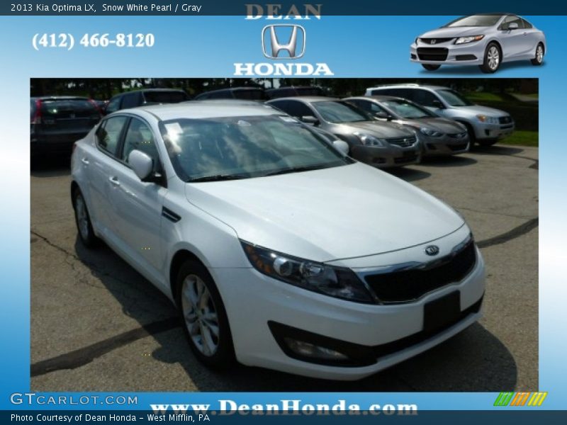 Snow White Pearl / Gray 2013 Kia Optima LX