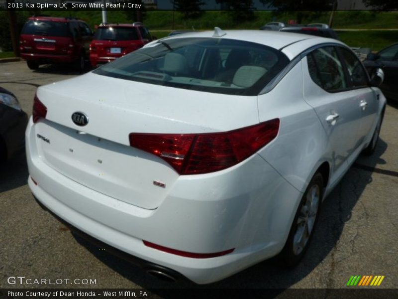 Snow White Pearl / Gray 2013 Kia Optima LX