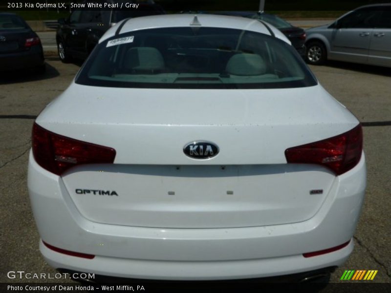 Snow White Pearl / Gray 2013 Kia Optima LX