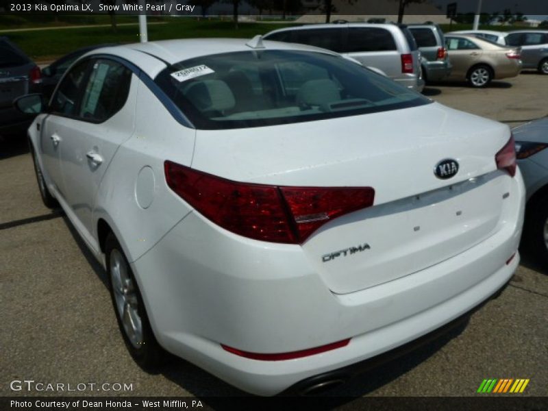 Snow White Pearl / Gray 2013 Kia Optima LX