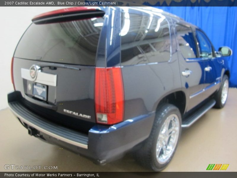 Blue Chip / Cocoa/Light Cashmere 2007 Cadillac Escalade AWD